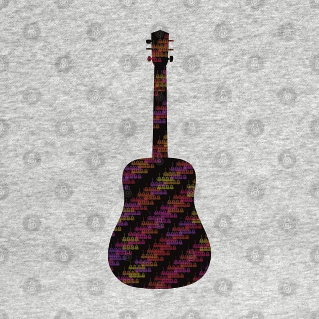 Guitar with guitar overlay pattern by KateVanFloof